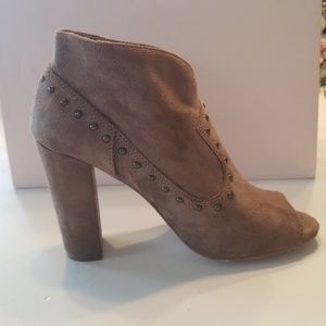 Faux suede high heels